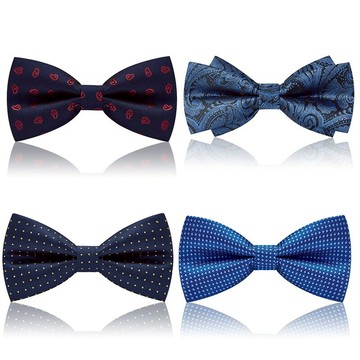 純色黑紅藍領結男士正裝新郎結婚禮服蝴蝶結襯衫伴郎團宴會婚慶潮