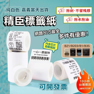 台灣現貨 精臣標籤紙 標籤 B21pro B21S B1 B31 B4 純白色貼紙 標籤紙 標籤機貼紙 防水防油 成份貼