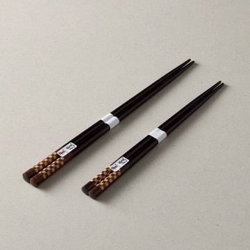 寄木黑檀木筷對筷組-2件組