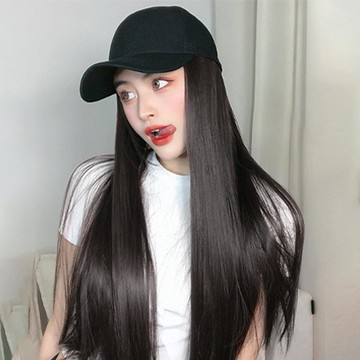 June Ravi 帽子全頂假髮 + 髮網  1個  自然黑