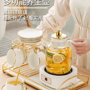 新品水果茶壺玻璃養生壺電煮花茶壺套裝女生多功能下午茶茶具茶杯