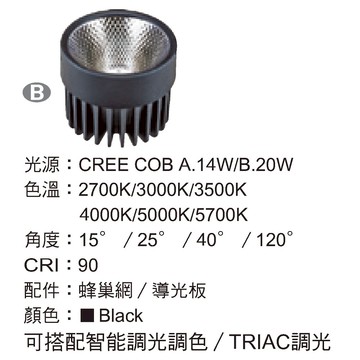 【LED 模組】CREE COB 20W  F05-CT-2043B-B