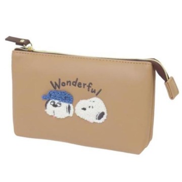 小禮堂 Snoopy 史努比 皮質三層收納包 (與歐拉夫)