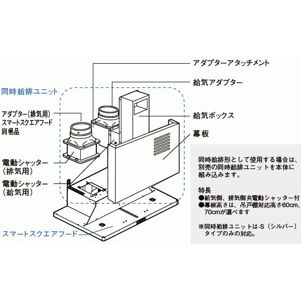 レンジフード パナソニック Panasonic FY-6HZC5-S シルバー スマートスクエアフード レンジフード フラット形 60cm幅 - 3