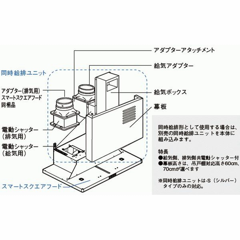 高級な PANASONIC FY-MH666D-S シルバー 幕板 レンジフード部材 60cm幅