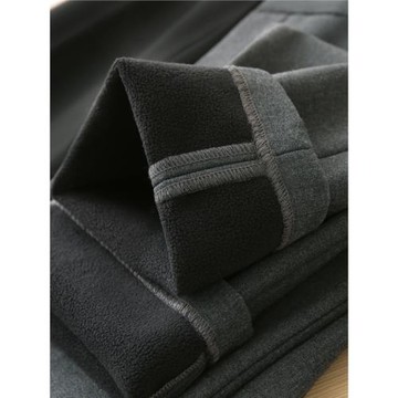 高定外貿公司出！羊毛西裝褲~加絨加厚女秋冬直筒垂感煙管褲長褲