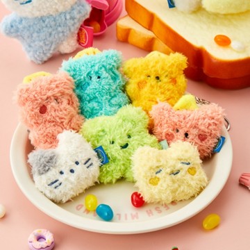 🇰🇷 韓國KKOBA 現貨 BUTTER FAMILY 奶油家族 迷你絨毛 吊飾 鑰匙圈 娃娃 韓國文創 多巴胺