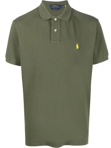 Polo Ralph Lauren - embroidered-logo short-sleeved polo shirt - men - Cotton - XS - Green