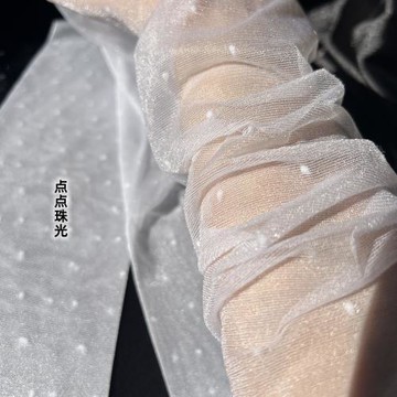 出口大碼240斤珠光亮絲圓點提花連褲襪超薄性感純欲高個子絲襪15D