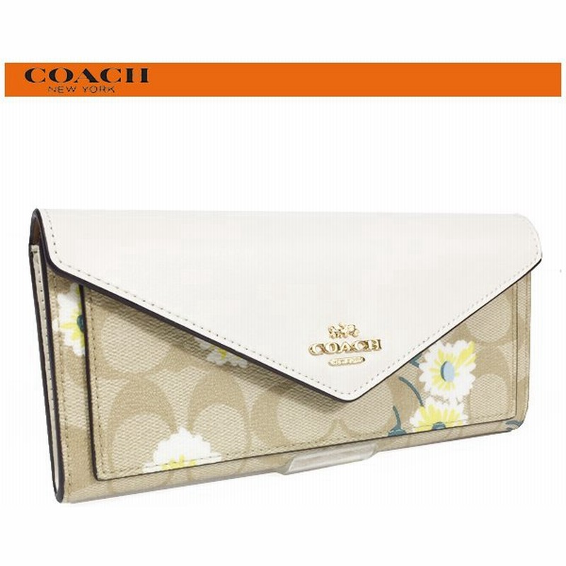 コーチ アウトレット レディース 花柄 財布 長財布 Coach スリム エンヴェロープ デイジー フローラル C3721 ライトカーキ 新品 通販 Lineポイント最大0 5 Get Lineショッピング