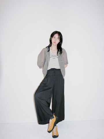 String Wide-Fit Pleated Pants (BKPAD2236)