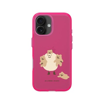 iPhone 16 Clear 粉漾桃 - 咻咻熊 XiuXiubear - 泥與小熊們