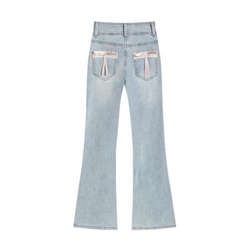 MATTUCLB 3個版本！美式甜心少女蝴蝶結韓系芭蕾設計微喇叭牛仔褲