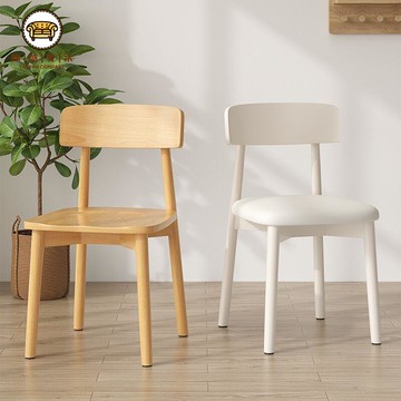 免運 餐椅 家用背靠椅 餐桌椅 休閒椅 全實木椅子餐椅家用靠背椅凳子北歐簡約奶油風網紅餐廳吃飯餐桌椅可開立發票 工廠直銷 店長優選 售後保障 j552
