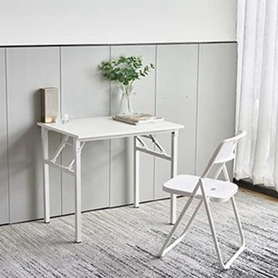 kr 折りたたみ デスク チェアセット 幅80cm×奥行60cm 木製 テーブルチェアセット コンパクト オフィス pc パソコン デスクセット チェア
