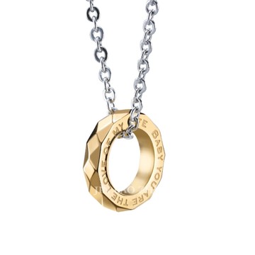 EZGOLD-摯愛-金-鋼飾項鍊(中)