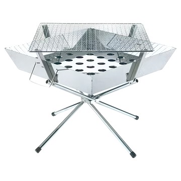 UNIFLAME經典焚火台 - 不鏽鋼 鐵鍍烤網  430 x 430 x 330mm  1個  U683040