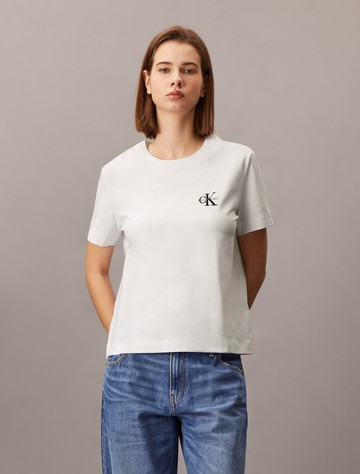 Calvin Klein Core Essentials Monogram 刺繡 T 恤