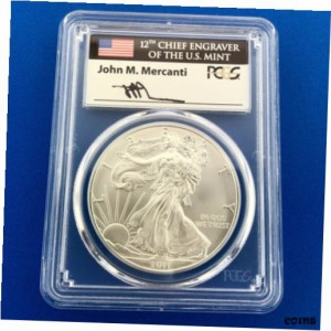 アンティークコイン NGC PCGS W Burnished Oz American Silver Eagle John Mercanti Label SP70