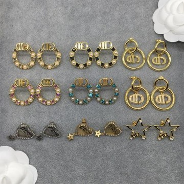 D家/迪家cd耳釘珍珠天然 氣質高級感鑲鉆CD字母耳環女925銀針批發