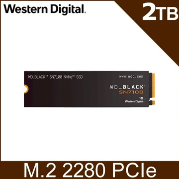 WD BLACK 黑標 SN7100 2TB Gen4 NVMe PCIe SSD固態硬碟 (WDS200T4X0E)