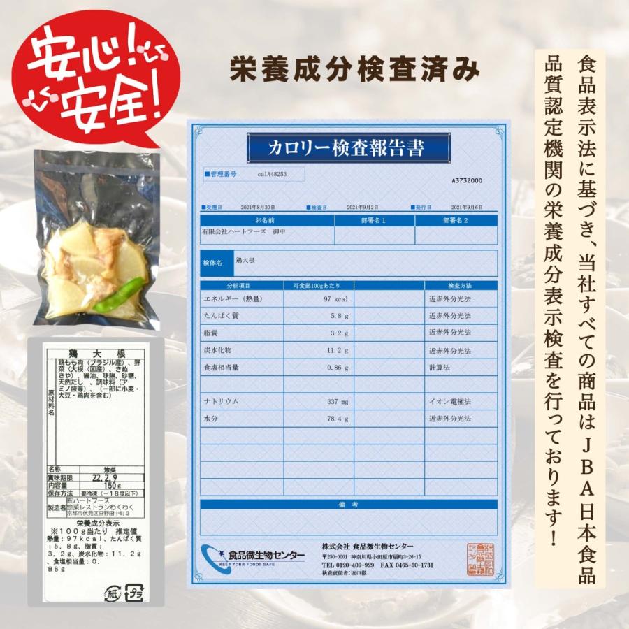 鶏大根1袋 　惣菜 お惣菜 おかず ギフト　おつまみ お試し セット 冷凍 無添加 お弁当 詰め合わせ 食品 煮物