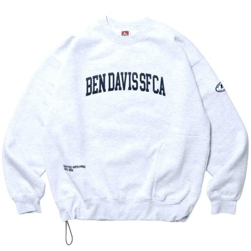 BEN DAVIS 24780055-08 ARCH LOGO CREW SWEATER 大學T (麻灰色)