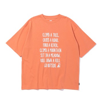 日本限定POLER ROLL DOWN RELAX FIT TEE 寬鬆短袖T恤 淺橘 - L