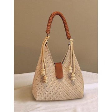 大容量編織包包女式2025新款沙灘度假高級感單肩托特包手提針織包