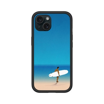 iPhone 15 Mod NX 黑 - 花生騷 WasangShow - 沙灘衝浪人