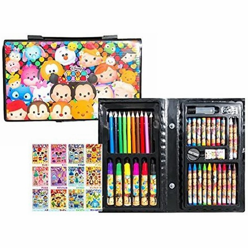 Disney ディズニー ツムツム バッグ型 お絵かき 42種類 持ち手付き Art Set ステーショナリー 女の子 男の子 お絵描き Tsum Tsum 黒 通販 Lineポイント最大0 5 Get Lineショッピング