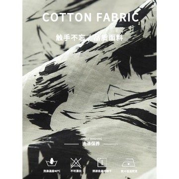 個性印花亞麻短袖襯衫男夏季夏威夷休閑襯衣高級感寬松麻料寸衫潮