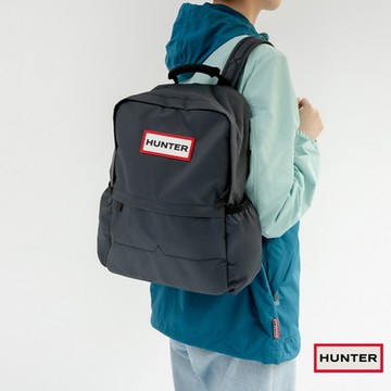HUNTER - 尼龍後背包-灰藍色