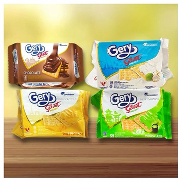 印尼 Gery~蘇打餅乾(1包入) 厚醬起司／厚醬巧克力／厚醬椰子／厚醬抹茶  款式可選