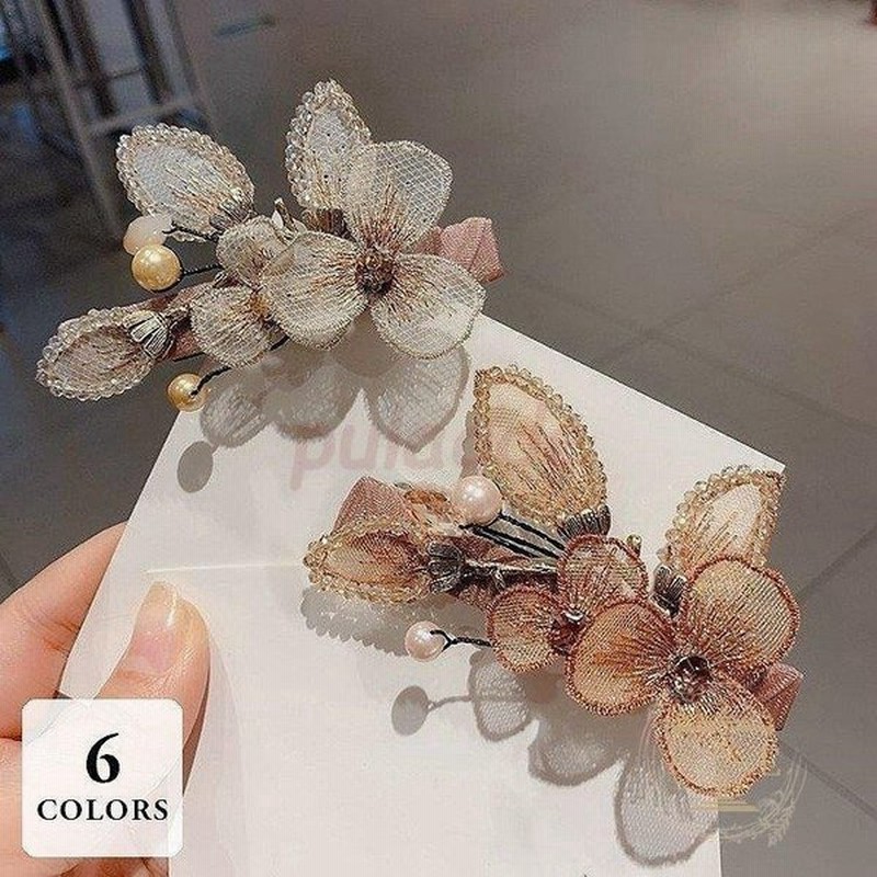 ヘアアクセサリー バレッタ 小さめバレッタ 髪飾り お花 フラワーモチーフ パール ピンク グレー 上品 大人 きれいめ 和風 浴衣 通販 Lineポイント最大get Lineショッピング