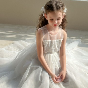 100-150 朝露花語細閃長禮裙 (飾品可拆)