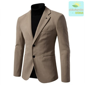 【英倫修身】男士西裝 休閒西服 商務外套 歐碼正裝 純色百搭 羊毛混紡 婚禮面試通勤 2025秋冬新款