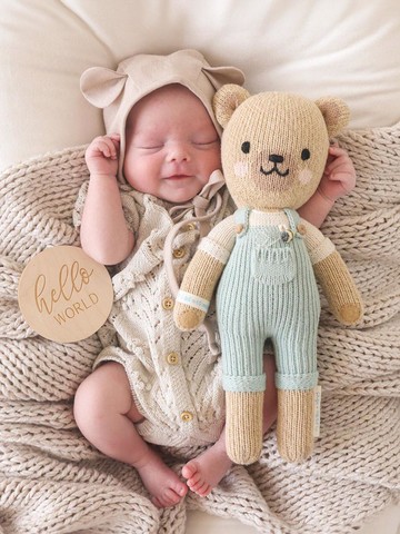 Hand-knitted Cotton Honey Bear Doll