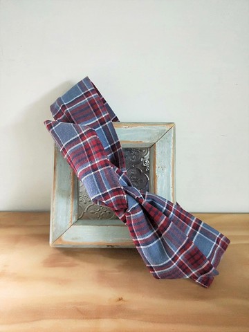 轉轉髮帶-漾格紋