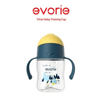 【evorie】Tritan 360度防漏吸管學習水杯200ml(6m+) 小蜜蜂 /澳洲獲獎設計/嬰兒學飲杯