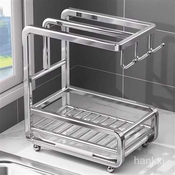 加厚不銹鋼 抹布瀝水架 廚房置物架 免打孔 洗碗布 海綿專用 瀝水收納架