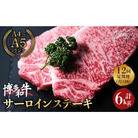 ふるさと納税 大満足！ 博多和牛 牛肉 サーロイン ステーキ 500g（250g×2）＜肉のくまもと屋＞那珂川市 定期便 牛肉 肉 .. 福岡県那珂川市