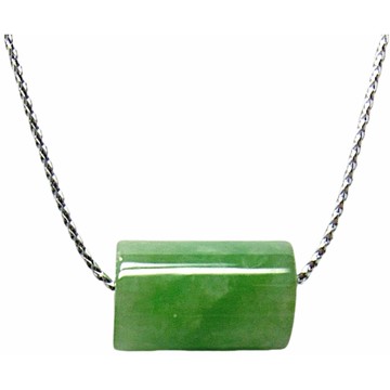 蘋果綠方正轉運珠 天然A貨翡翠玉石吊墜子項鍊PP68