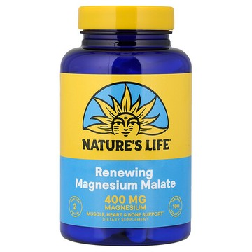 Nature's Life, 煥活蘋果酸鎂，100 片（每片 200 毫克）