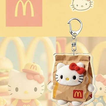 🌞包包優選寶藏品🌟🌟Hello Kitty#麥當勞#聯名周邊亞克力鑰匙扣情侶同款手機揹包掛件🌞