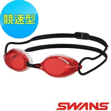【SWANS 日本】競速型泳鏡 (SRX-NPAF 黑/紅/抗UV/防霧)