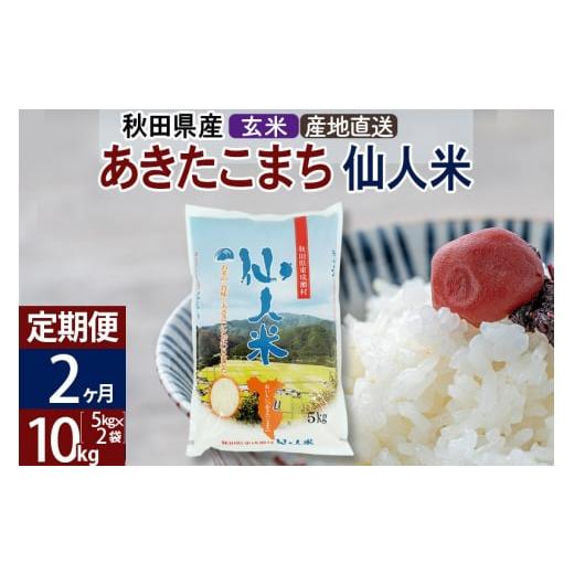 ふるさと納税 秋田県 東成瀬村 新米 令和5年産 あきたこまち 秋田県産「仙人米」玄米 10kg（5kg×2袋）