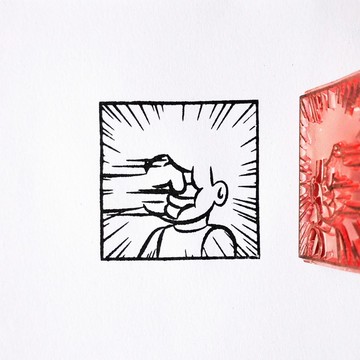 CHIILL 手帳印章 - 日本卡通漫畫搞笑系列 - 打扁你!
