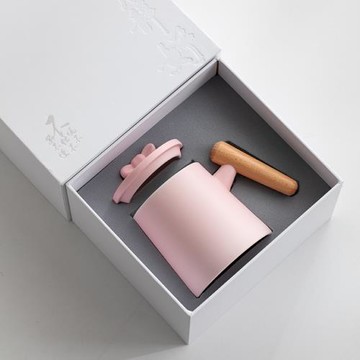 高顏值泡茶杯女士個人專用高檔精致辦公室茶具茶水分離馬克杯粉色