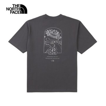 【The North Face 官方旗艦】北面UE男款灰色背面大尺寸印花短袖T恤｜8HF8RHI